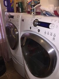 GE Profile appliances; washer, dryer