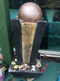 Brass ball stone water fountain 