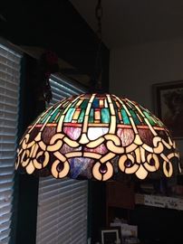 Hanging Tiffany style lamp fixture 