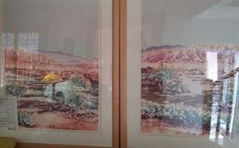 Pair of signed, numbered prints