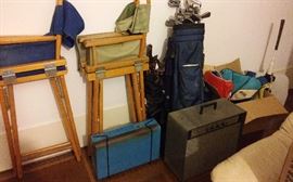 Camping high chairs. Amplifier. Womens golf clubs. Camp stove 