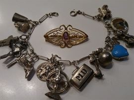 STERLING charm bracelet