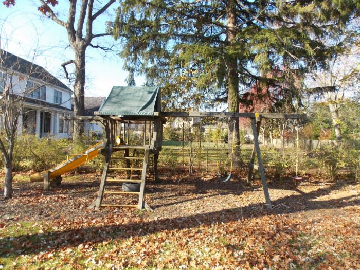 backyard swing set slide 