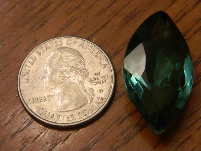 Large Green Amethyst Certified Surface Is Scratched