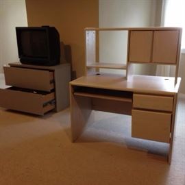 file cabinet and desk