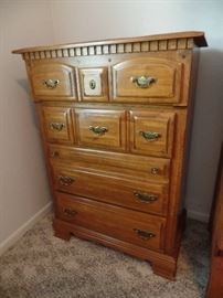 Four Drawer Wood Chest in great condition