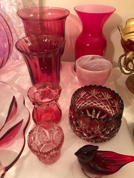 Ruby Red fun glassware
