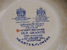 Mark on the bottom of the Johnson Brothers dishes