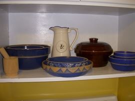 Blue stoneware, etc.