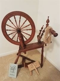 Vintage spinning wheel