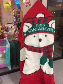 1986 Santa Bear Blanket