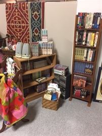 VHS, CD's, DVD's, Audio Books and Vintage Aprons & LInens