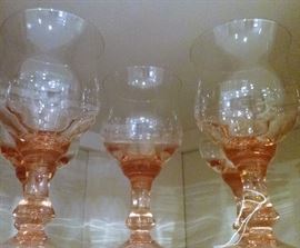 blush stemware