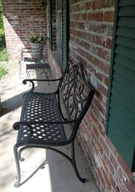 wrought iron bench