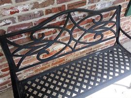 wrought iron bench