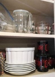 Christmas high ball, serving pieces