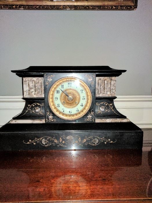 19th Century French Mantle Clock in  working condition.