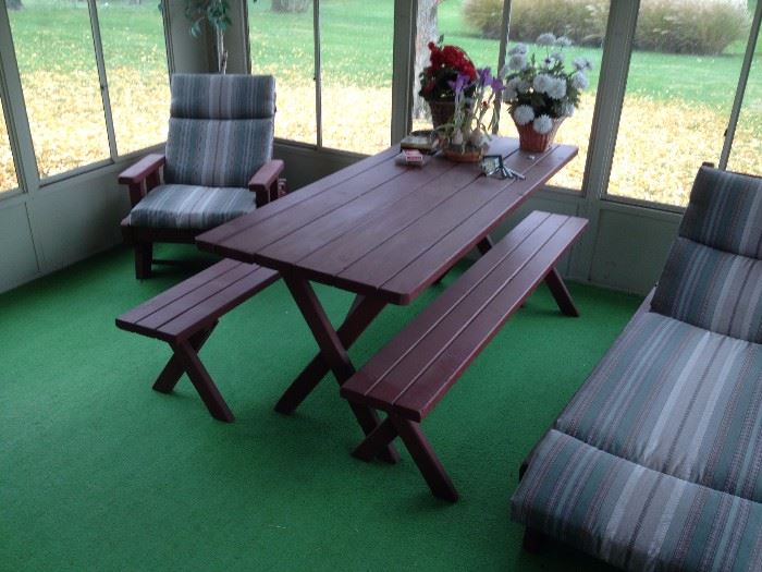 Outdoor Picnic Table and Chairs