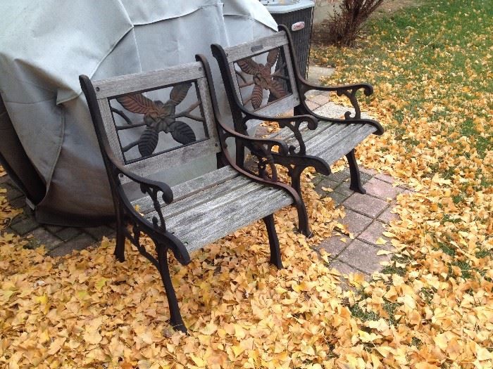(2) Berkeley Forge Wrought Iron Chairs