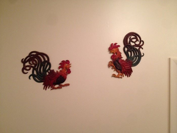 Iron Rooster Wall Hangings
