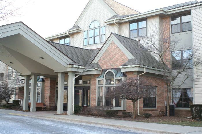 This is the entrance to the apartment complex.  Please go to the left side of the bldg to the side door.  Someone will open the door every half hour to bring in viewers/buyers.  This is an assisted living complex.  The front door is locked.  Please be courteous when parking. Do NOT park in residents spots.   

10 people will be allowed at a time to enter.  Every 1/2 hour we will let additional people in.  First come; first served.  Please look at photos to see all items for sale.
