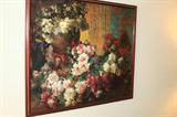 Floral Art Framed Picture. Large Priced at 50.00