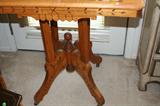 Gorgeous Antique Table; Ornately Carved; Great Condition. Price at 125.00