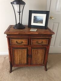 Adorable rattan sidetable with storage