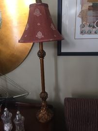 One of 2 beautiful Buffet lamps.
