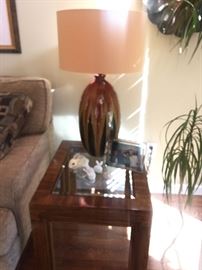 Gorgeous lamp, and a modern side table