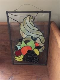 Stained glass panel. So beautiful with the light shining through.