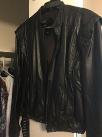 Black leather jacket