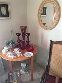Table with drop sides, home decor, mirror