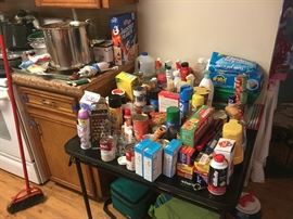 Various food and kitchen items