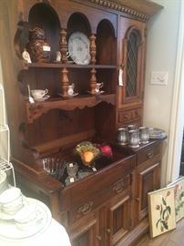 Large hutch with great display and storage areas; pewter selections