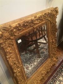 Ornate gold mirror
