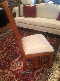 One of four mission style chairs