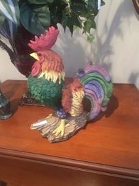 One of several roosters