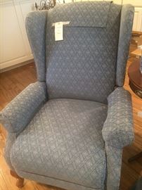 Recliner - pale blue fabric