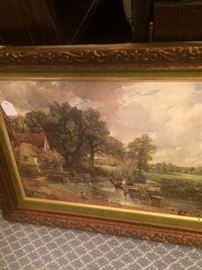 Pastoral scene framed art