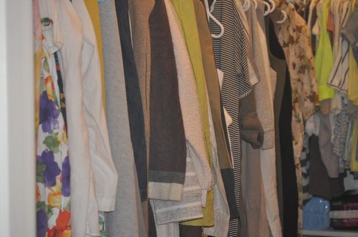 100s of pieces of womens clothing, shoes, purses, and accessories