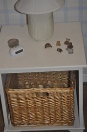 One of Two Nightstands with Basket Storage