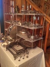 Great variety of silver plate items