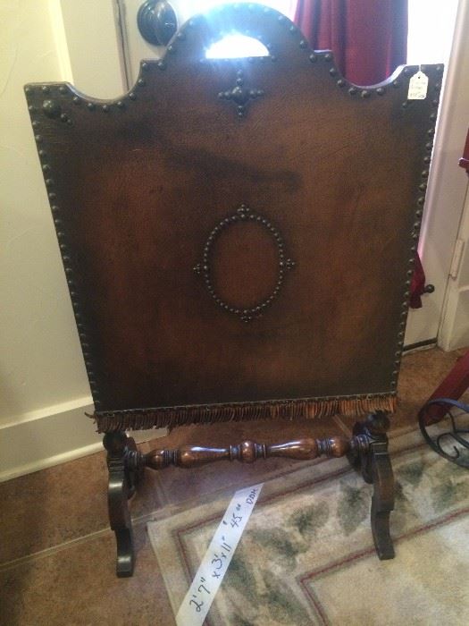Unique antique firescreen