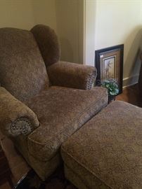 Another occasional chair with matching ottoman