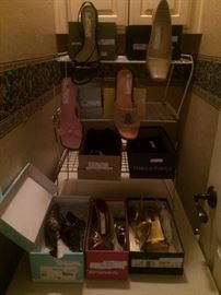 Assorted lady's shoes