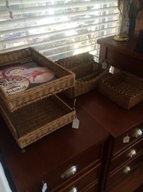 File cabinets match the desk; on top, organizers