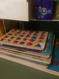 Wooden puzzles including Melissa & Doug puzzles