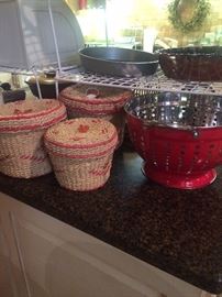 Red colander 