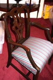 8 Dining Room Chairs, 2 with Arms